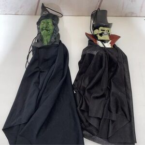 Vintage PMG Paper Magic Halloween Hanging Witch Grim Reaper Figure Retired